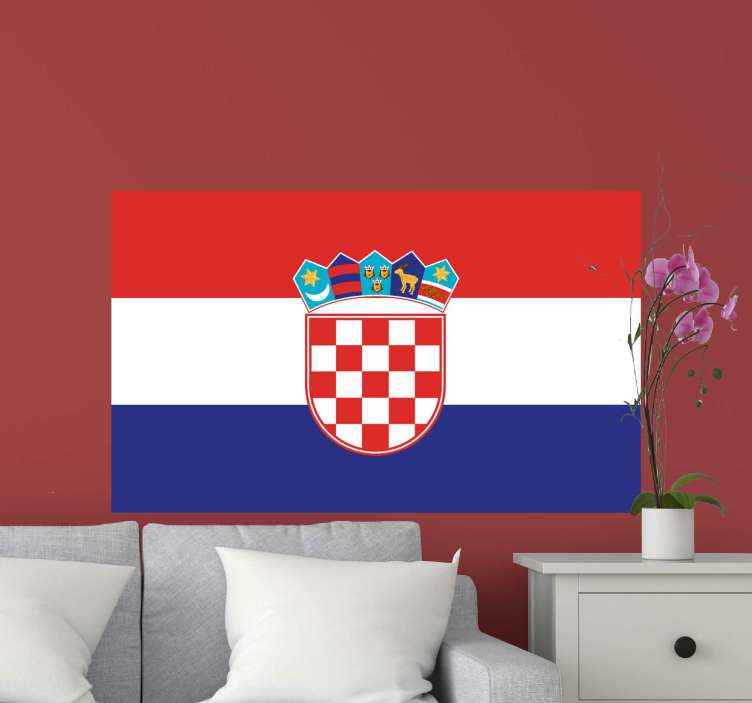 Naljepnica hrvatska zastava - TenStickers