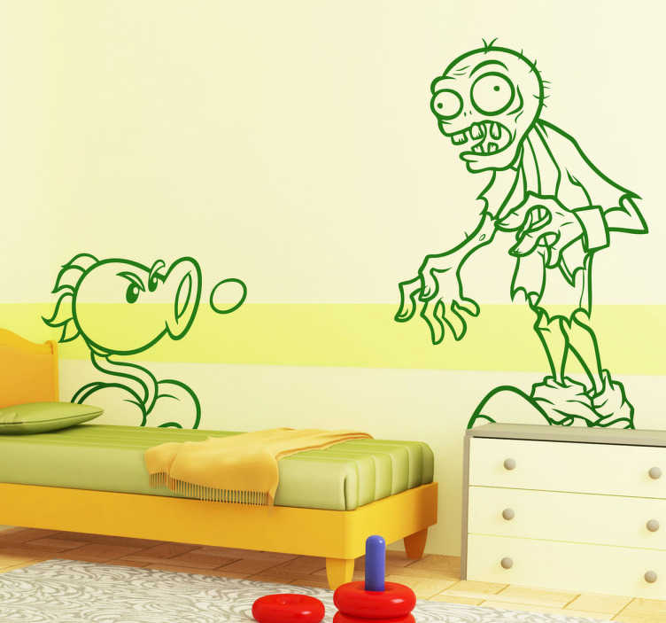 Sticker Mural Plants Vs Zombies