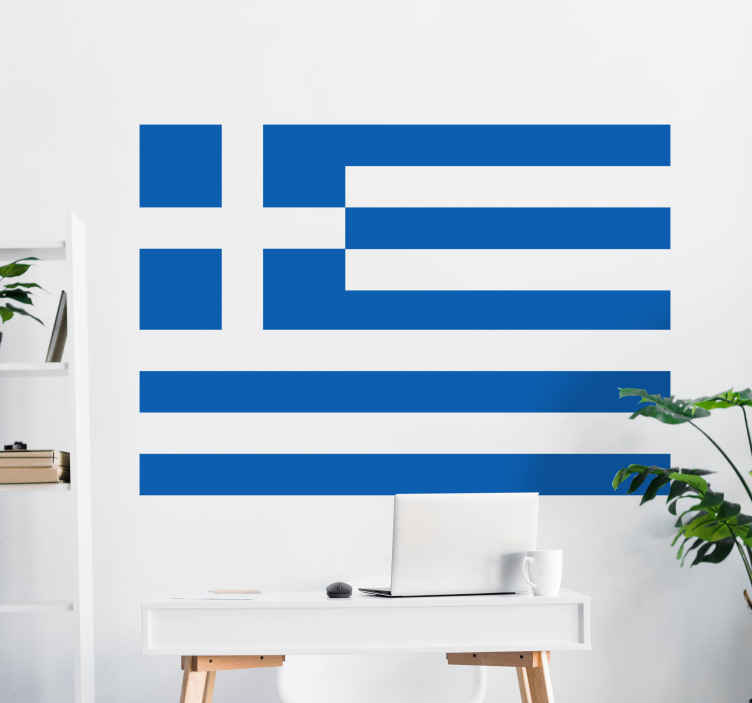 αυτοκόλλητο ελληνική σημαία σιλουέτα σημαία - TenStickers