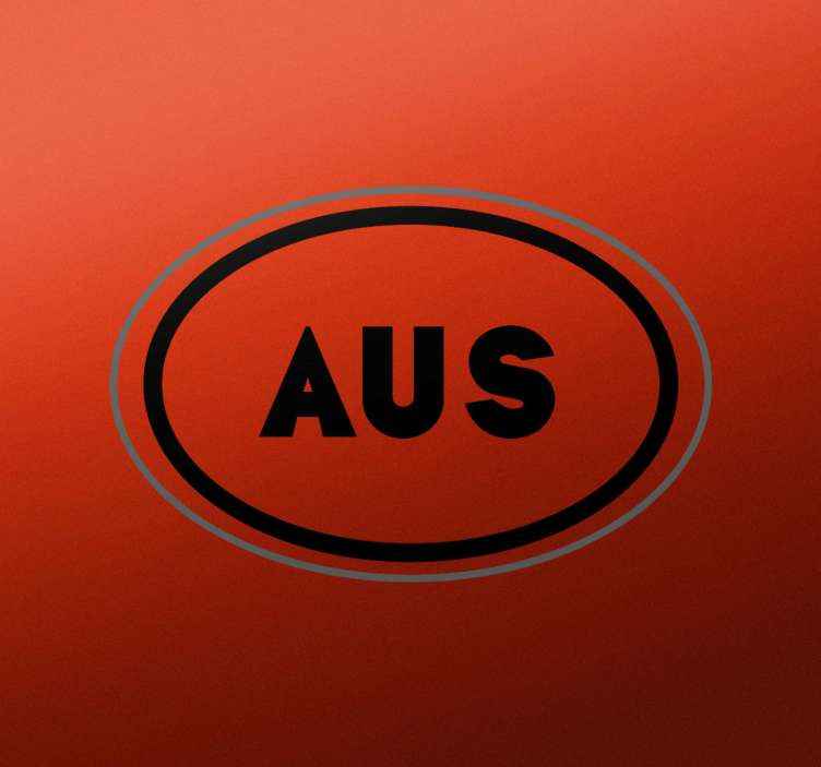 Australia oval Car Sticker - TenStickers