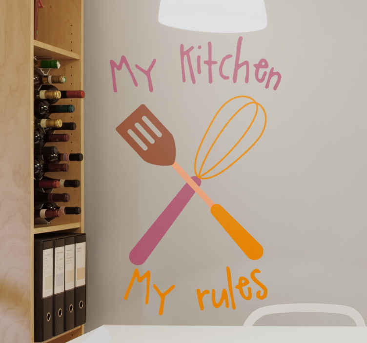 Sticker Mural Cuisine Ma cuisine mes règles conception d'impressi