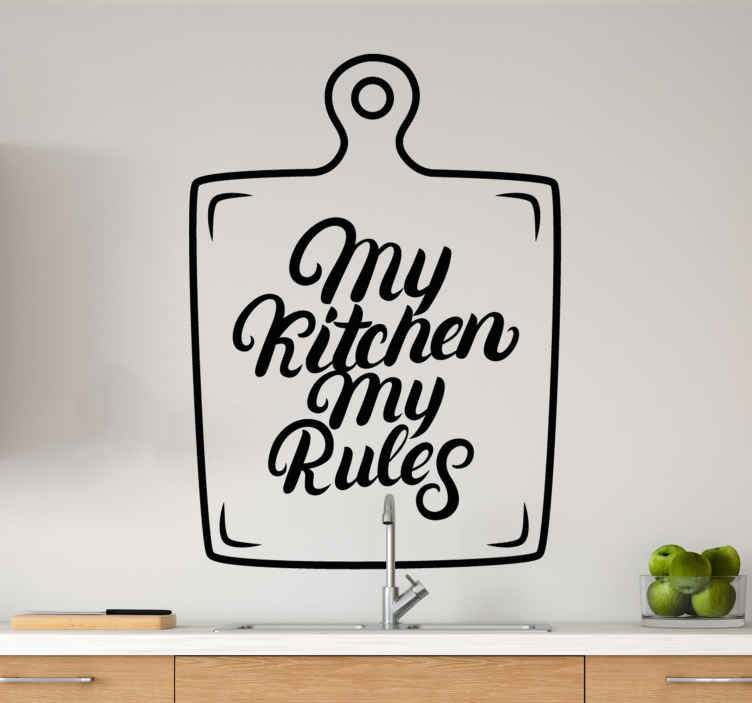 Sticker Mural Cuisine Ma cuisine mes règles