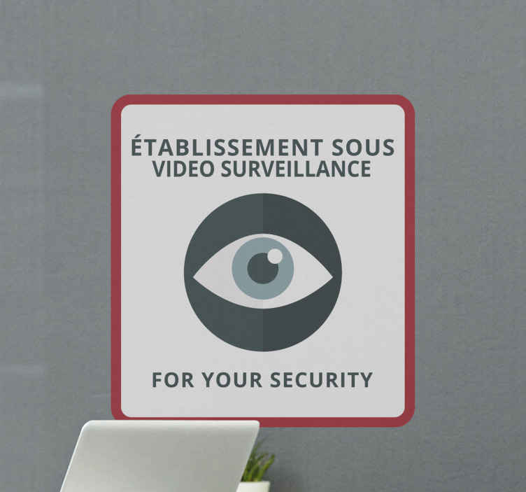 Signalétique Adhésive Vidéosurveillance pour votre sécurité