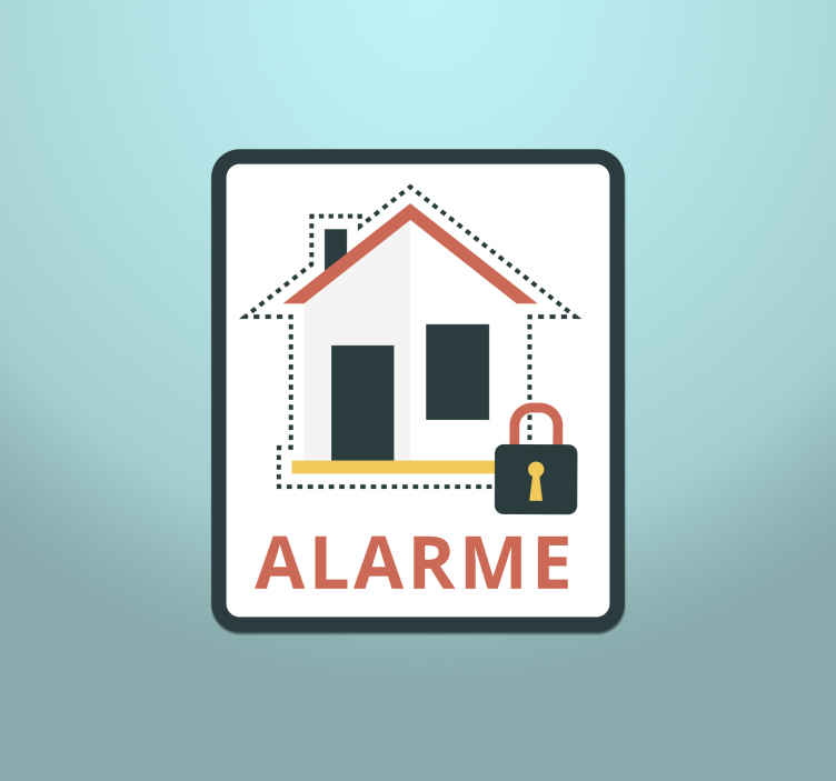 Stickers Signalisation Maison avec alarme - TenStickers