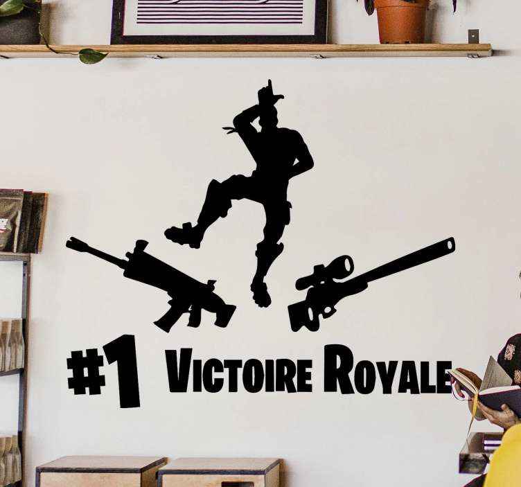 Sticker Mural Jeu Video Danse bataille victoire royale