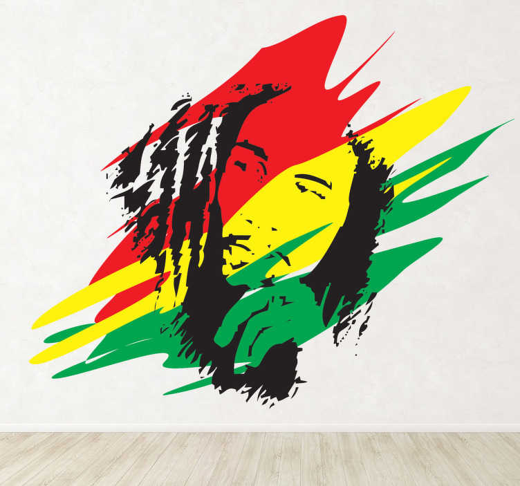 Sticker décoratif Bob Marley Jamaïque