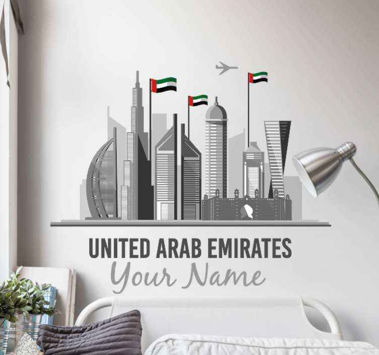 Personalized city concept map sticker - TenStickers