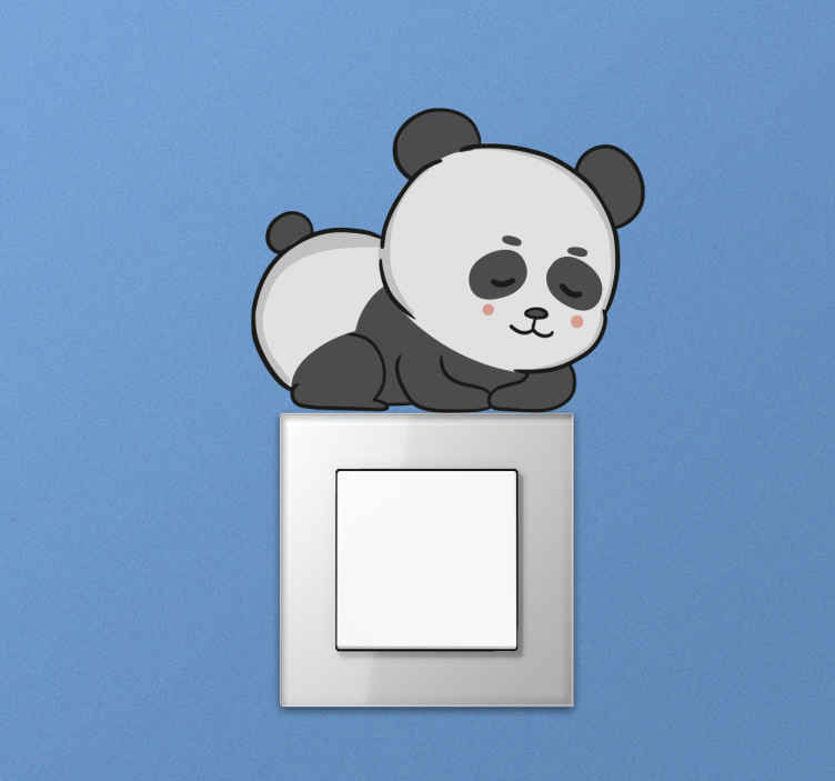 Sticker pour Interrupteur Anime panda endormi