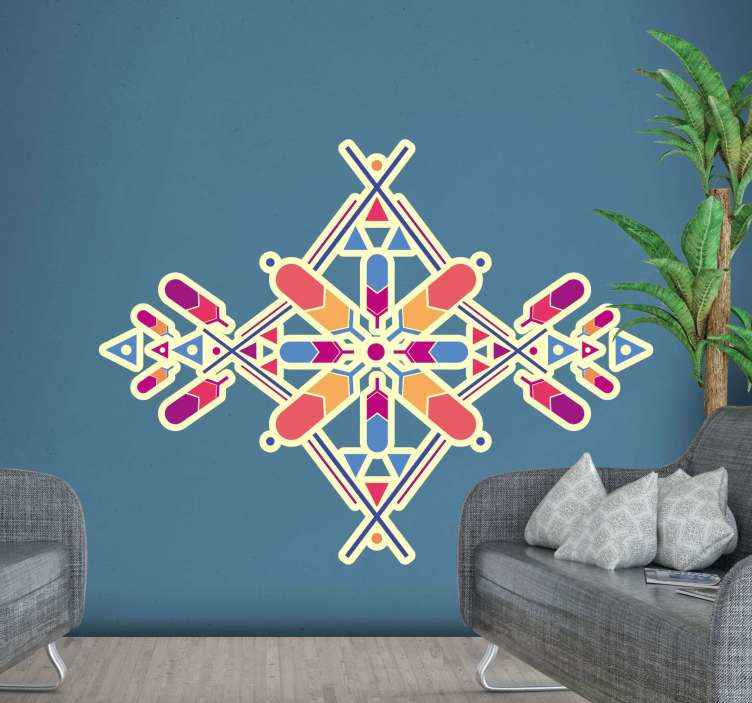 stickers voiture fleurs Ornement folklorique