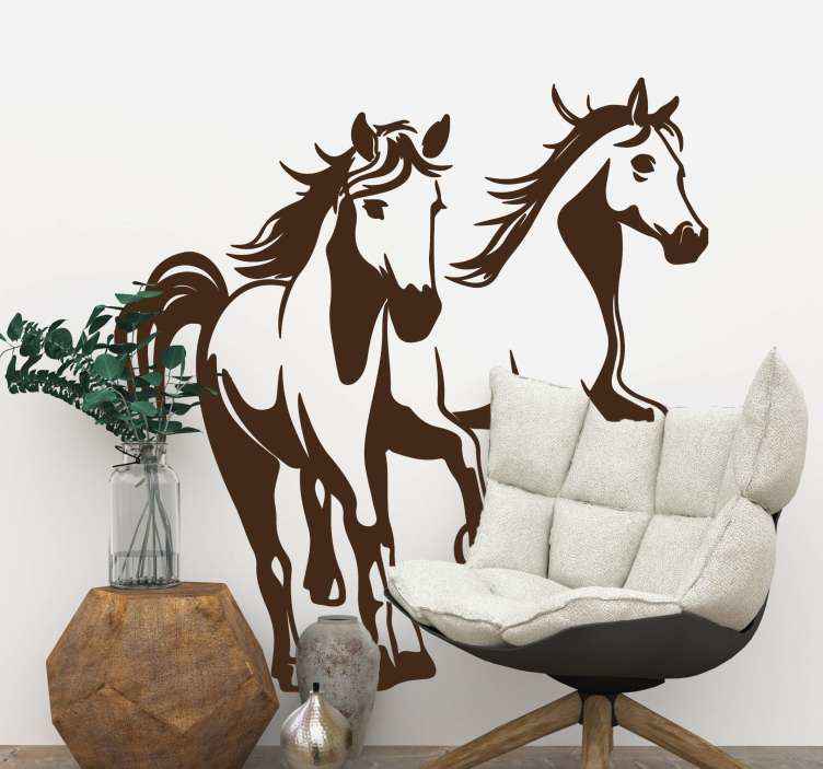 Vinil com silhuetas Escadas do cavalo - TenStickers