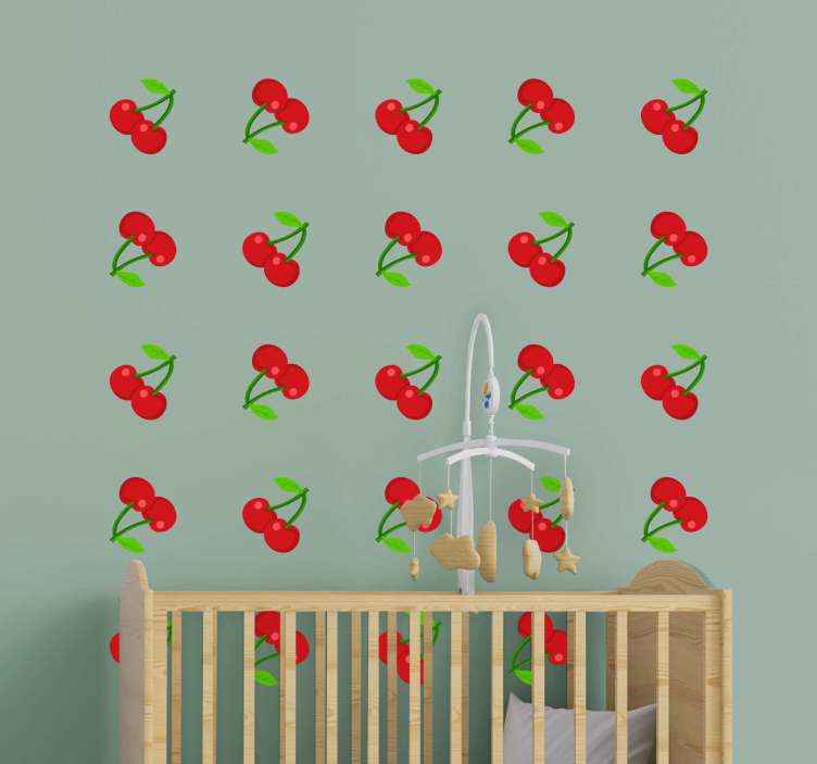 Cherry Confetti food wall decal TenStickers