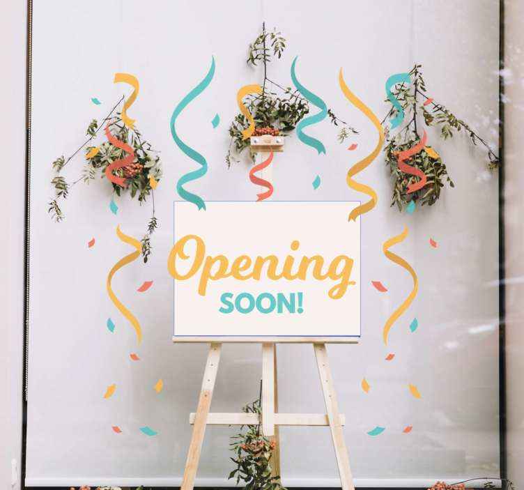 Opening Soon Sticker Opening Soon Square Isolated Sign Opening