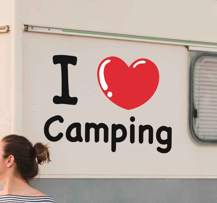 I love camping Motorhome  car sticker - TenStickers