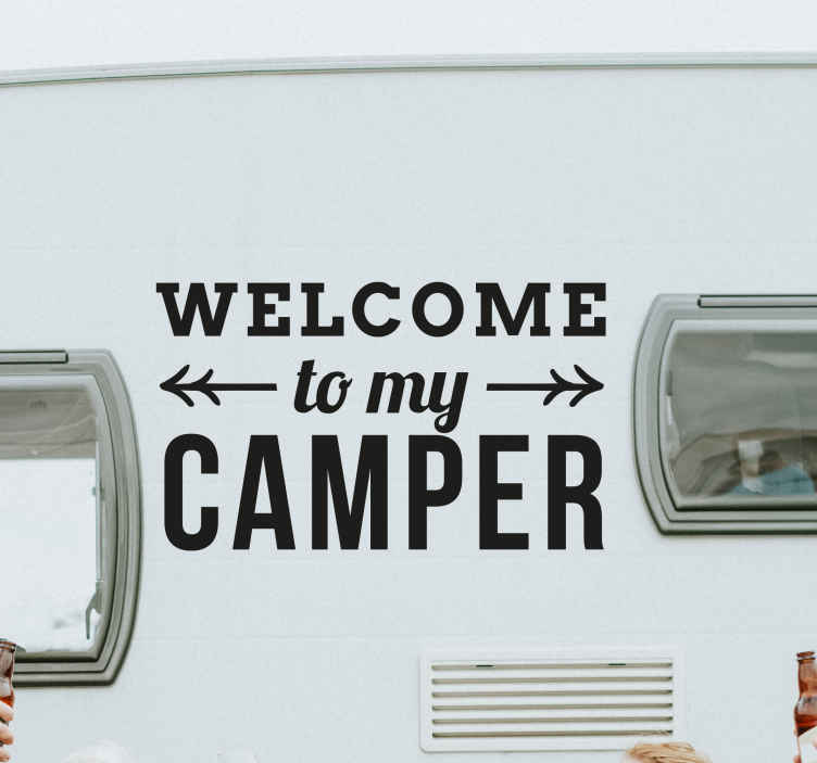 Welcome to my camper car sticker - TenStickers