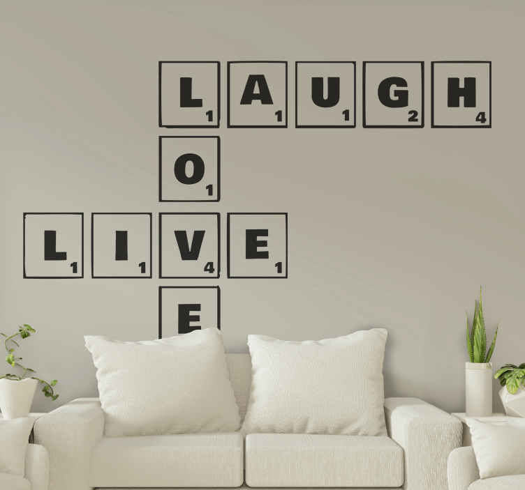 LIVE LAUGH LOVE WALL ART HOME BEDROOM KITCHEN MODERN ROOM PICTURE STICKER 