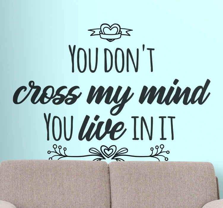 Love in my mind wedding sticker - TenStickers