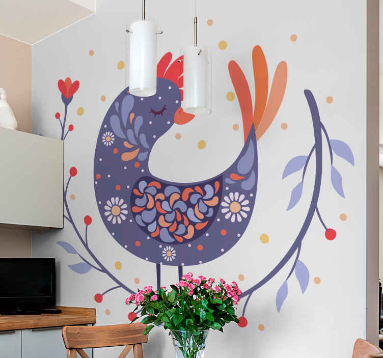 Brightly colored bird wall sticker - TenStickers