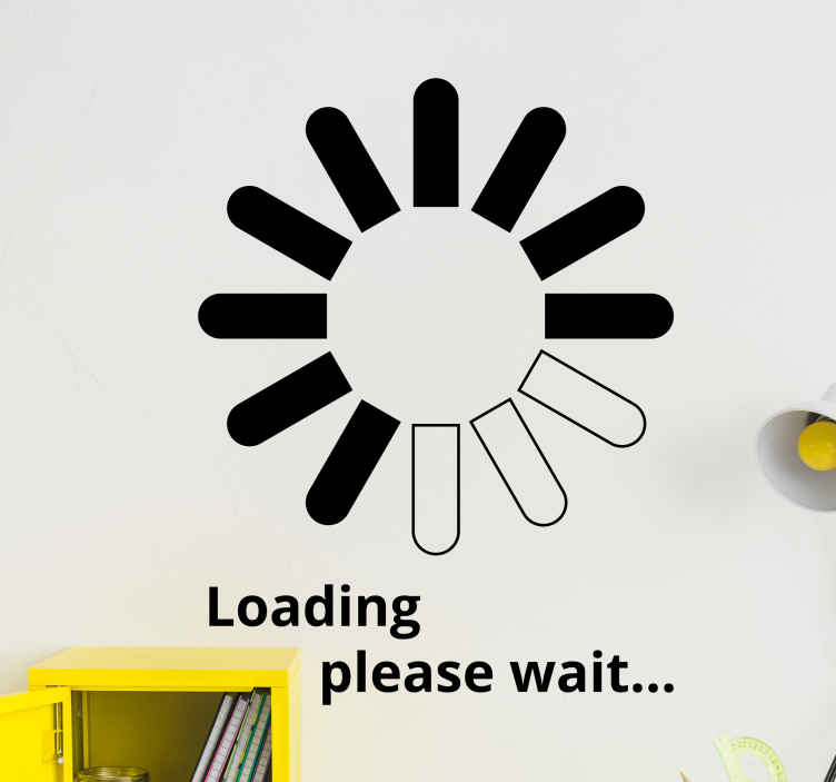 Loading circle video gaming wall sticker - TenStickers