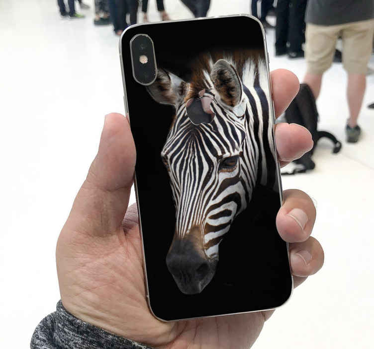 Zebra picture iPhone decal - TenStickers
