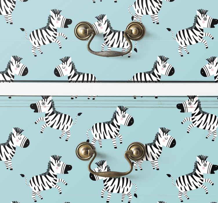 Autocolantes decorativos personalizáveis Linda zebra para criança