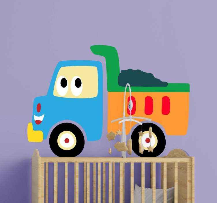 Bright and colourful truck toy decal TenStickers