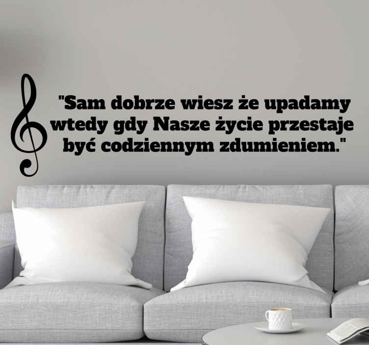 Naklejka na ścianę Cytat z Myslovitz - TenStickers