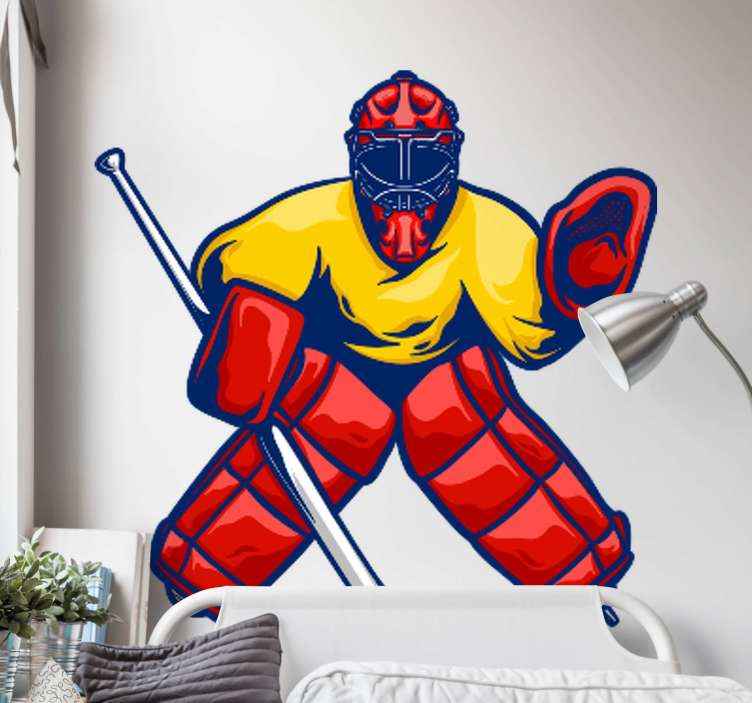  Hockey Goalie Stickers - 2 Pack of 3 Stickers