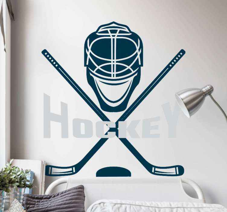 Ice Hockey text wall decal TenStickers