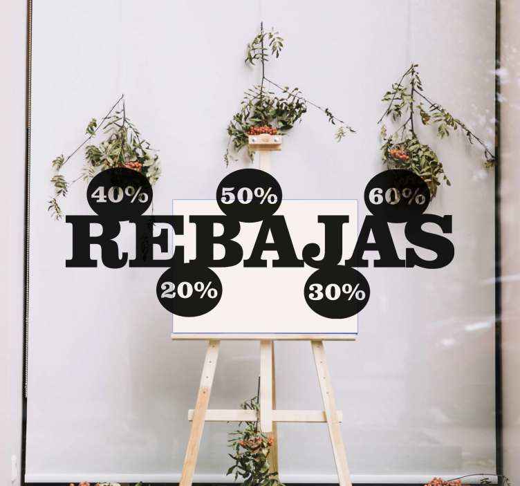 Vinilo rebajas con 5 descuentos personalizables - TenVinilo