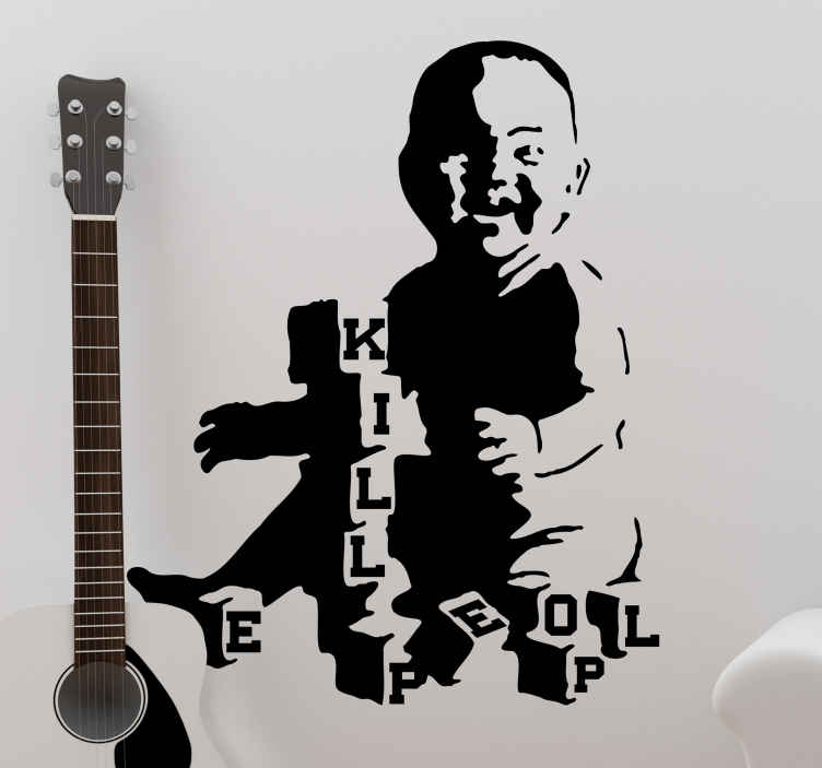 Vinilo silueta de niño feliz - TenVinilo