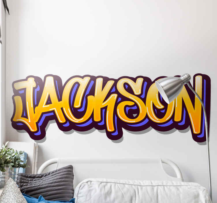 Personalised Graffiti Name Wall Art Decal Wall Stickers Teenage Bathroom 