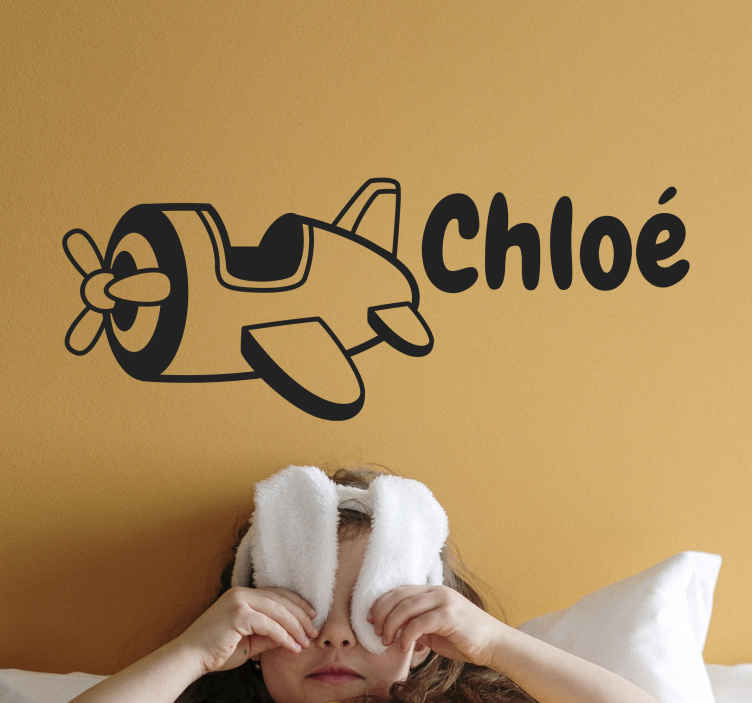 Vinilo ilustración Bucle de avión personalizable - TenVinilo