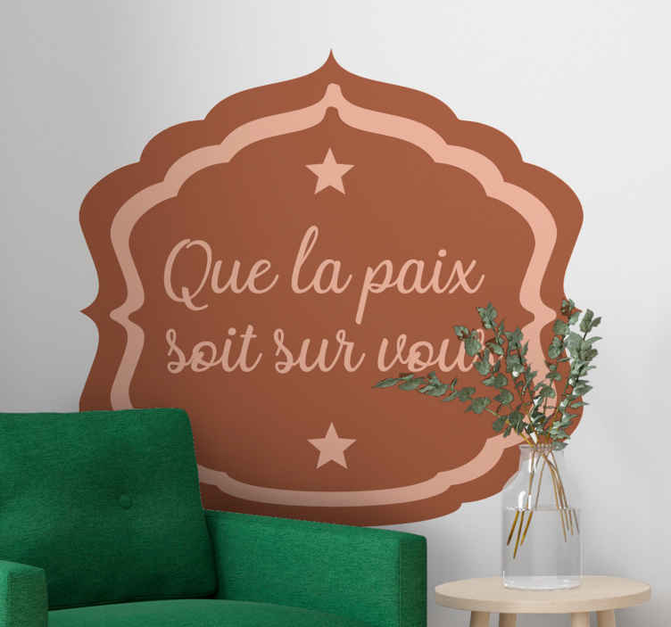 Sticker Oriental Salam aleykoum en français  - TenStickers