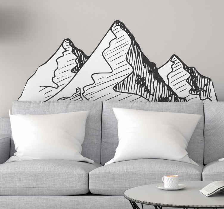 Green mountains and hills nature stickers
