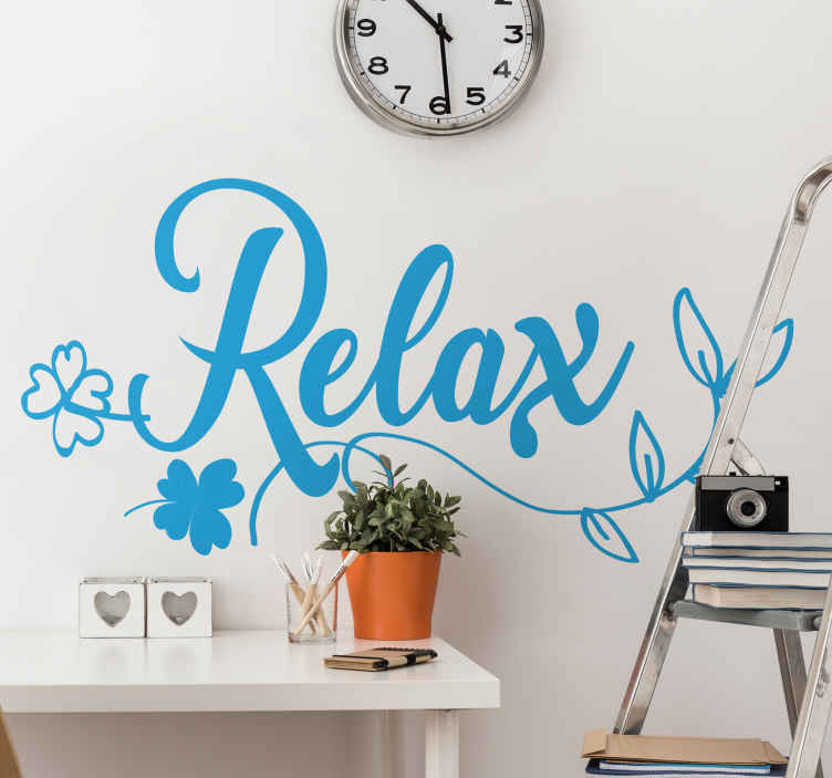 Relax leaf plant wall sticker - TenStickers
