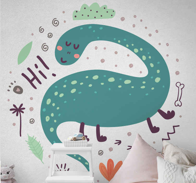 Dinosaur drawn kids dinosaur wall sticker - TenStickers
