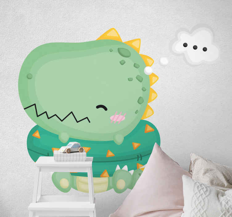 Autocolantes de dragões e dinossauros Dinossauro realista rompend -  TenStickers