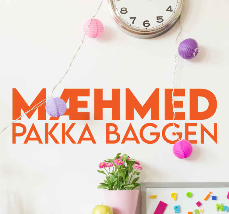Mæhmed pakket sekken klistremerker - Tenstickers
