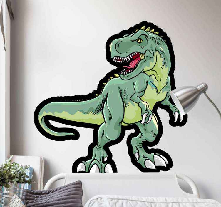 Vinilo de dinosaurio dibujo de T-Rex - TenVinilo