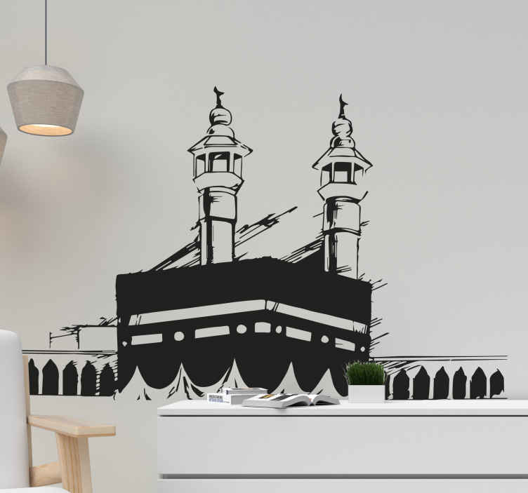 Hand Drawn Mecca wall sticker - TenStickers