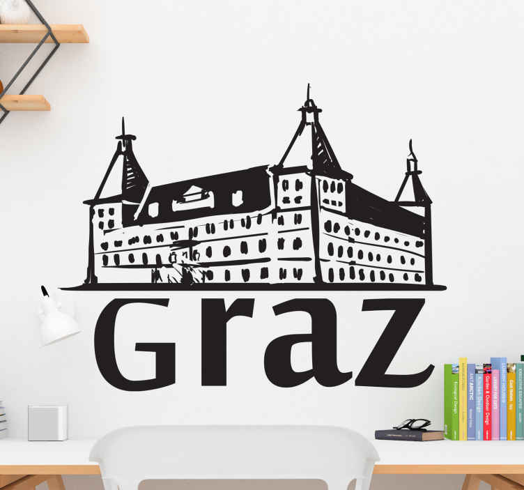 Aufkleber Grazer stadt uhrturm - TenStickers