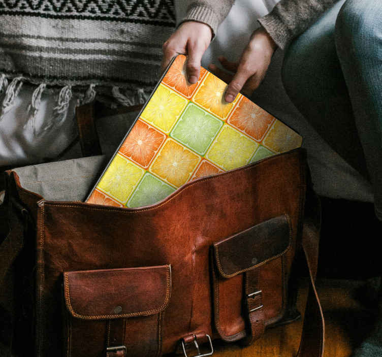 Colorful citrus texture laptop skins - TenStickers