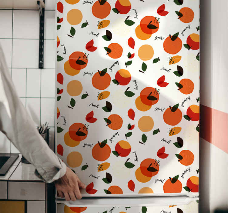 Autocollant Fruit Sticker Cuisine frigo Fraise Citron Kiwi Framboise Orange  log 
