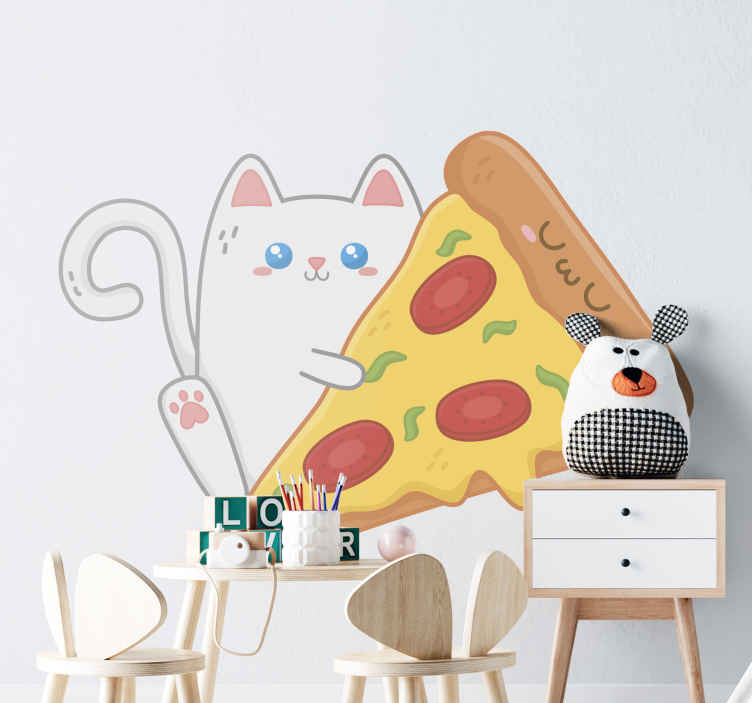 Lovely pizza Wall Art Decal Decoration Fashion Sticker Nature Creative Stickers 