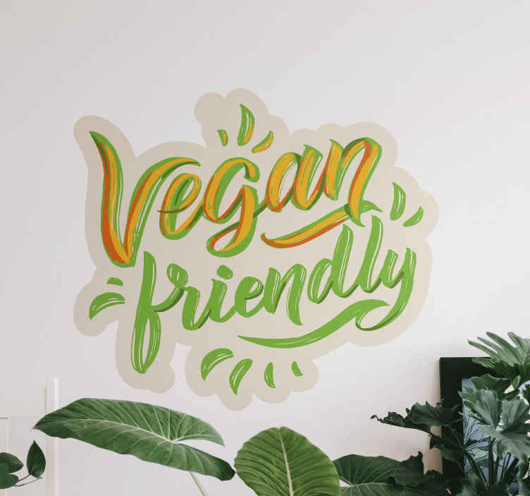 Vegan tema atölyesi çıkartması - TenStickers