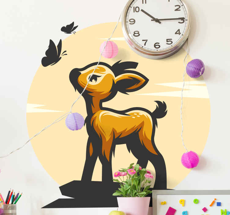 Cute Stag animal wall decal TenStickers
