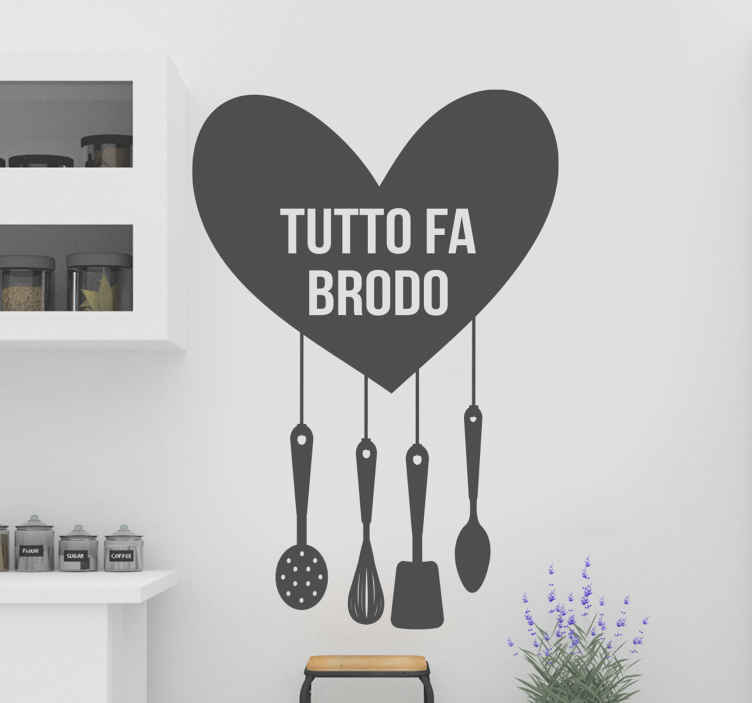 Sticker proverbio Cucina italiana