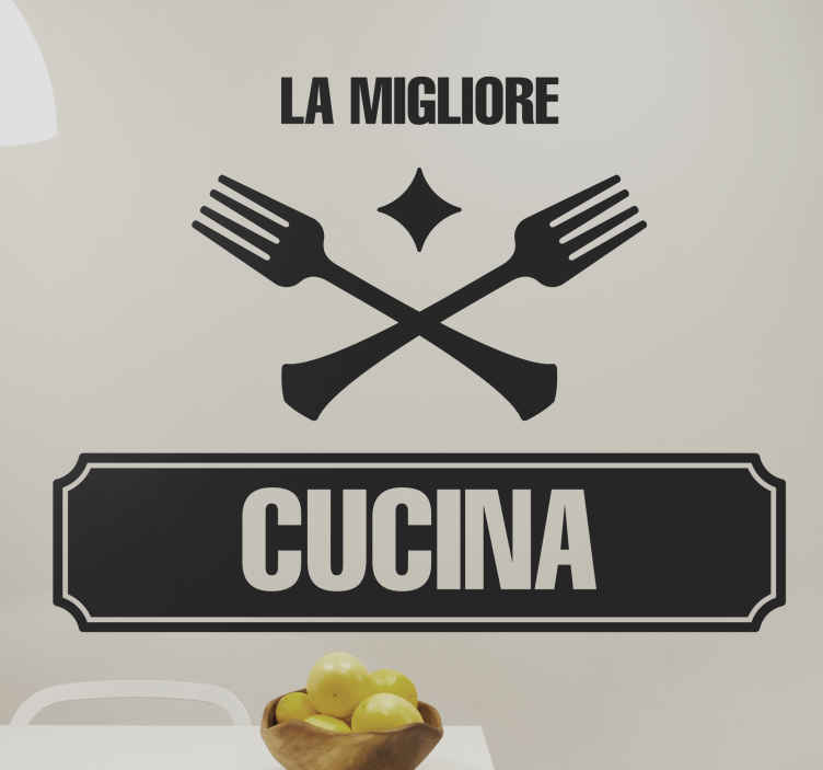 Sticker proverbio La migliore cucina
