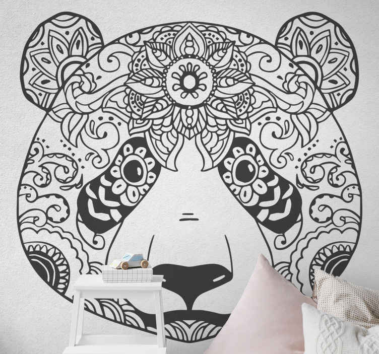 Etnik süs panda vahşi hayvan çıkartması - TenStickers
