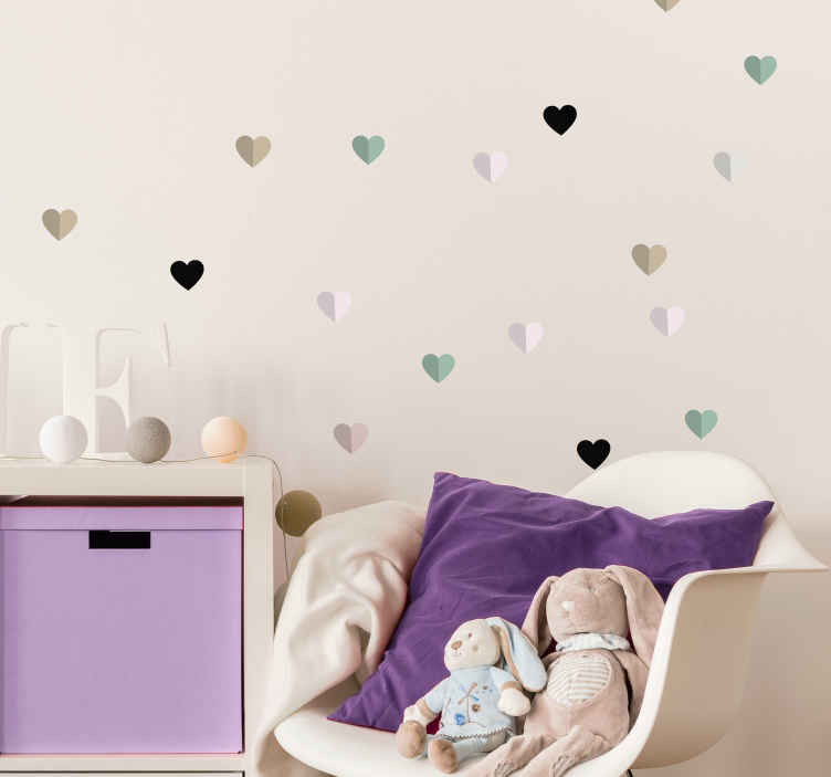 Charming heart patterns decoration wall sticker - TenStickers